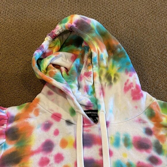 GENERATION LOVE Women’s Multicolor Puff Sleeve Sweatshirt & Joggers Set Size XL - Picture 2 of 7